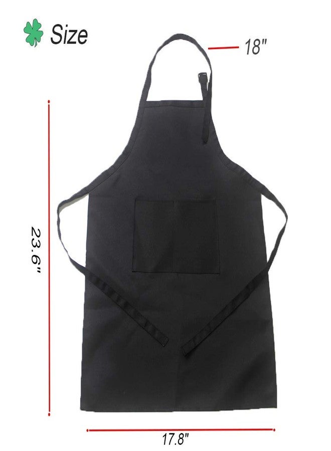 multifuns 2 Sets Black & White Kids Aprons and Chef Hat Set for Girls Boys Baking Cooking Painting 5-12 Ages - Image 4